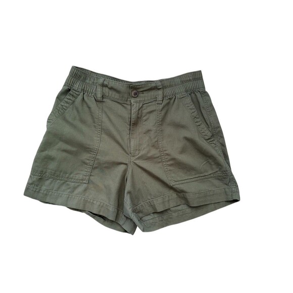 GAP High Rise Easy Utility Shorts Women’s Small 4" Walden Green Elastic Back - Picture 1 of 12